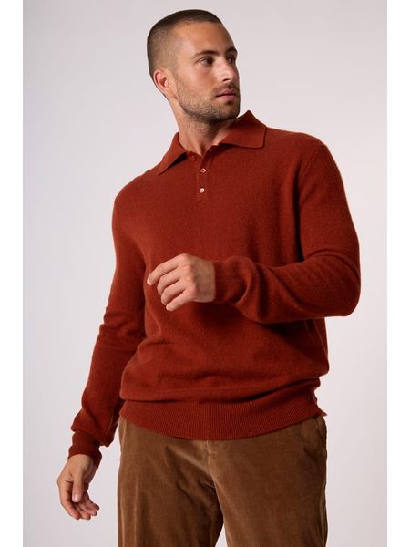 Perfect Cashmere Kaszmirowy sweter "Spencer" w kolorze ceglanym rozmiar: L. Pomarańczowe koszulki polo Perfect Cashmere, l, bez wzorów, z kaszmiru, bez kołnierzyka, bez ramiączek. Za 369.99 zł.
