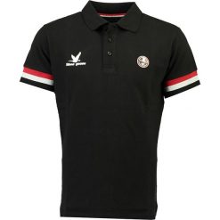 Koszulka polo w kolorze czarnym. Czarne koszulki polo sportowe marki Stone Goose, z aplikacjami, z bawełny, bez kołnierzyka, bez ramiączek. W wyprzedaży za 98.95 zł.