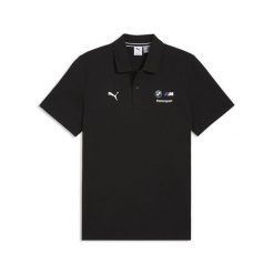Męska koszulka polo BMW M MOTORSPORT Essentials PUMA. Czarne koszulki polo Puma, l, bez wzorów, bez kołnierzyka, bez ramiączek, do biegania. Za 229.00 zł.