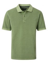 CASAMODA Koszulka polo w kolorze zielonym rozmiar: L. Zielone koszulki polo CASAMODA, l, bez wzorów, z bawełny, bez kołnierzyka, bez ramiączek. Za 100.75 zł.
