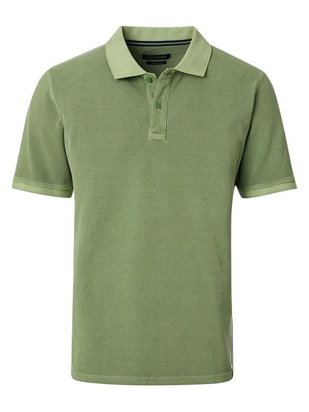 CASAMODA Koszulka polo w kolorze zielonym rozmiar: L. Zielone koszulki polo CASAMODA, l, bez wzorów, z bawełny, bez kołnierzyka, bez ramiączek. Za 91.77 zł.