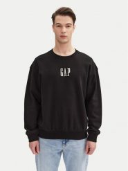 Gap Bluza 648026-10 Czarny Oversize. Czarne bluzy GAP, m, bez wzorów, z bawełny, bez kaptura. Za 189.99 zł.