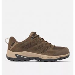 Buty COLUMBIA REDMOND IV LOW WP Brązowy. Brązowe buty trekkingowe Columbia, bez wzorów, ze skóry, bez zapięcia, trekkingowe. Za 411.99 zł.