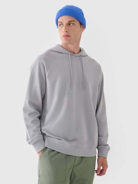 4F Bluza dresowa nierozpinana z kapturem męska - szara L. Szare bluzy 4F, l, bez wzorów, z bawełny, z kapturem. W wyprzedaży za 119.99 zł.