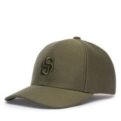 Czapka z daszkiem BOSS. Zielone czapki z daszkiem Boss, bez wzorów. Za 259.99 zł.