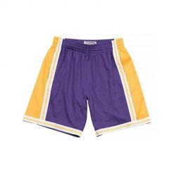 Spodnie koszykarskie męskie Mitchell & Ness Nba Swingman Los Angeles Lakers. Fioletowe szorty Mitchell & Ness, m, bez wzorów, sportowe. Za 433.00 zł.
