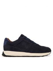 Clarks Sneakersy Radwell Tie 26186565 Granatowy. Niebieskie buty sportowe casual Clarks, bez wzorów, ze skóry, bez zapięcia. Za 429.99 zł.