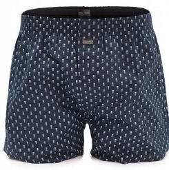 Męskie Bokserki Bawełniane - Pako Jeans - Granat, Drobny Wzór. Niebieskie bokserki Pako Jeans, l, bez wzorów, z bawełny. Za 33.00 zł.