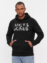 Jack&Jones Bluza Jeff 12250682 Czarny Standard Fit. Czarne bluzy Jack&Jones, l, bez wzorów, z bawełny, bez kaptura. Za 99.99 zł.