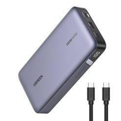 Powerbank 25000mAh Ugreen PB205, USB + 2x USB-C, 145W PD (szary). Szare powerbanki UGREEN. Za 375.00 zł.