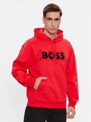 Boss Bluza Sullivan 119_Lny 50510129 Czerwony Regular Fit. Czerwone bluzy Boss, m, bez wzorów, z bawełny, bez kaptura. Za 559.99 zł.