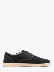 Ciemnoszare półbuty męskie sznurowane KITT. Szare eleganckie półbuty Ryłko, bez wzorów, ze skóry, bez obcasa, bez zapięcia. Za 399.99 zł.