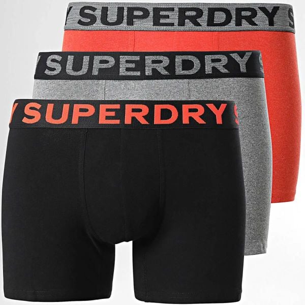 Bokserki z bawełny organicznej Superdry (x3). Szare bokserki Superdry, s, bez wzorów, z bawełny. Za 148.85 zł.