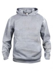 Clique Basic Hoody Junior szary melanż, bluza z kapturem wytrzymała – grey. Szare bluzy z kapturem CLIQUE, bez wzorów, z bawełny, z kapturem. Za 145.21 zł.