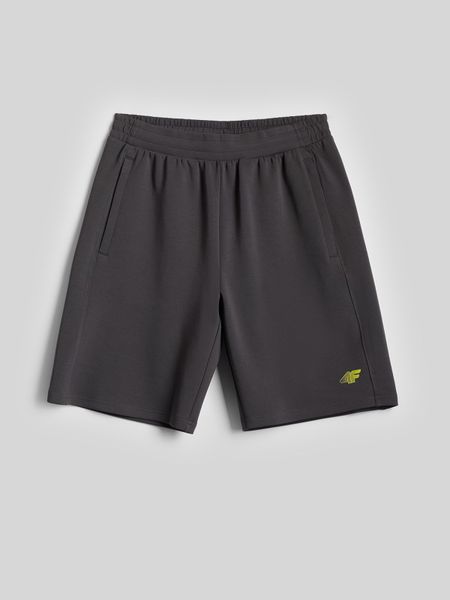 4F Spodenki dresowe męskie - szare S. Szare krótkie spodenki sportowe 4F, m, bez wzorów, z dresówki. Za 129.99 zł.