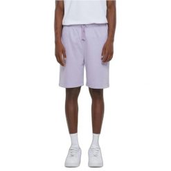 Szorty Urban Classics Light Terry. Fioletowe krótkie spodenki sportowe Urban Classics, m, bez wzorów, z bawełny. Za 87.45 zł.