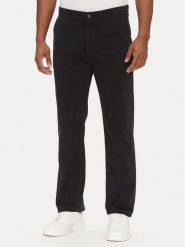 BOSS Chinosy 50534378 Czarny Regular Fit. Czarne eleganckie spodnie Boss, m, z bawełny. Za 399.99 zł.
