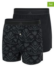 Adidas Bokserki (2 pary) w kolorze czarnym rozmiar: XL. Czarne bokserki Adidas, xl, bez wzorów. Za 82.64 zł.