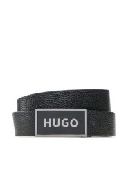 Hugo Pasek Męski 50492032 Czarny. Czarne paski Hugo, bez wzorów, ze skóry. Za 199.99 zł.