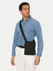 Guess Saszetka HMBOII P6223 Czarny. Czarne saszetki i nerki Guess, z aplikacjami, z materiału. Za 329.99 zł.
