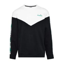Bluza męska DIADORA SWEATSHIRT CREW 5PALLE OFFSIDE V. Czarne bluzy Diadora, m, bez wzorów, bez kaptura. Za 99.99 zł.