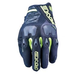 Rękawiczki ENDURO 2 - CZARNE/FLUO-ŻÓŁTE - S/8. Czarne rękawiczki FIVE GLOVES, bez wzorów. Za 221.00 zł.
