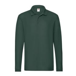 Męska Koszulka Polo Premium Z Długim Rękawem. Czerwone bluzki z długim rękawem Fruit of the Loom, m, bez wzorów, bez kołnierzyka, bez ramiączek. Za 104.99 zł.