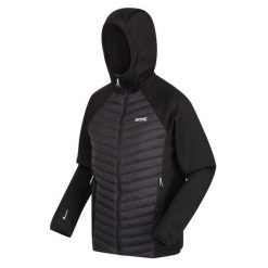 Kurtka uniwersalna męska Regatta Hybridjacke Andreson Vii. Czarne kurtki Regatta, na zimę, m, bez wzorów, z materiału, z kapturem. Za 276.10 zł.