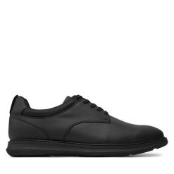 Półbuty Aldo. Czarne eleganckie półbuty Aldo, bez wzorów, bez obcasa, bez zapięcia. Za 279.99 zł.