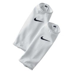 Rękawy Nagolennika Z Poliestrowym Logo XL. Białe odzież kompresyjna Nike, m, bez wzorów, z elastanu, do biegania, dri-fit (nike). Za 45.99 zł.