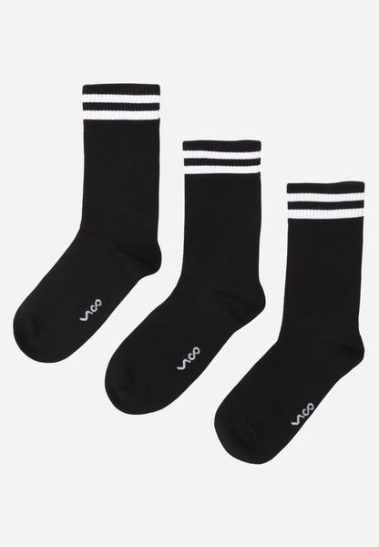 Czarne 3-Pack Skarpety Wysokie z Bawełny Zdobione Paskami Storda. Czarne skarpety Born2be, z aplikacjami, z bawełny. Za 29.99 zł.