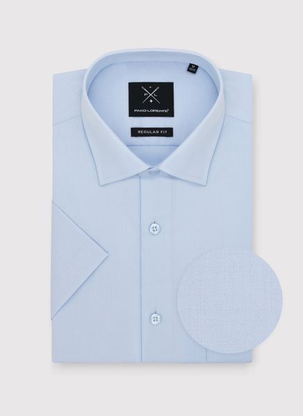 PAKO LORENTE - Niebieska koszula męska z krótkim rękawem. Niebieskie koszule Pako Lorente, na wiosnę, m, bez wzorów, z bawełny, bez kołnierzyka, bez ramiączek. Za 249.99 zł.