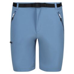 Spodenki turystyczne Regatta Xert III. Niebieskie szorty Regatta, bez wzorów, sportowe. W wyprzedaży za 200.35 zł.