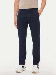 Boss Chinosy 50510933 Granatowy Slim Fit. Niebieskie eleganckie spodnie Boss, m, z bawełny. Za 439.99 zł.
