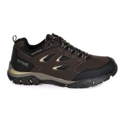 Buty trekkingowe męskie Holcombe IEP Low Regatta. Brązowe trekkingi Regatta, bez wzorów, z poliesteru, bez zapięcia. W wyprzedaży za 286.25 zł.