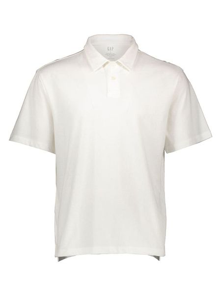 GAP Koszulka polo w kolorze kremowym rozmiar: XS. Brązowe koszulki polo GAP, xs, bez wzorów, z bawełny, bez kołnierzyka, bez ramiączek. Za 77.95 zł.
