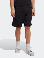 Adidas Szorty dresowe w kolorze czarnym rozmiar: M. Czarne krótkie spodenki sportowe Adidas, m, bez wzorów, z bawełny. Za 132.67 zł.