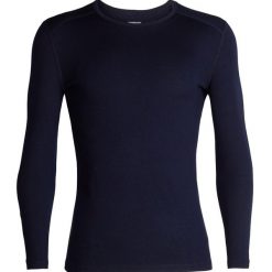 Longsleeve termoaktywny męski icebreaker 260 Tech Crewe. Niebieskie bielizna termoaktywna Icebreaker, na zimę, m, bez wzorów, z materiału, bez ramiączek, narciarskie. Za 359.99 zł.