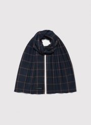 PAKO LOTRENTE – Granatowy szalik męski w pomarańczową kratę. Brązowe szaliki Pako Lorente, bez wzorów, z poliesteru. Za 69.99 zł.