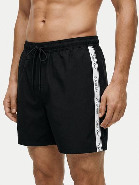 Calvin Klein Swimwear Szorty kąpielowe LV00N61002 Czarny Regular Fit. Czarne kąpielówki Calvin Klein Swimwear, m, bez wzorów, z syntetyku. Za 228.99 zł.