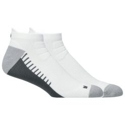 Skarpetki sportowe dla dorosłych Performance Run Ankle Sock. Białe skarpetki sportowe ASICS, bez wzorów, z elastanu. Za 69.99 zł.
