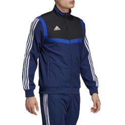 Bluza piłkarska męska adidas Tiro 19 Presentation Jacket. Czarne bluzy Adidas, m, bez wzorów, bez kaptura. Za 99.09 zł.