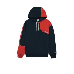 Bluza trekking męska. Niebieskie bluzy z kapturem Champion, l, bez wzorów, z bawełny, z kapturem. Za 261.45 zł.