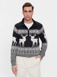 Brave Soul Sweter MK-248CRATCHITB Granatowy Regular Fit. Niebieskie swetry rozpinane Brave Soul, m, bez wzorów, z syntetyku, bez kołnierzyka, bez ramiączek. Za 49.99 zł.