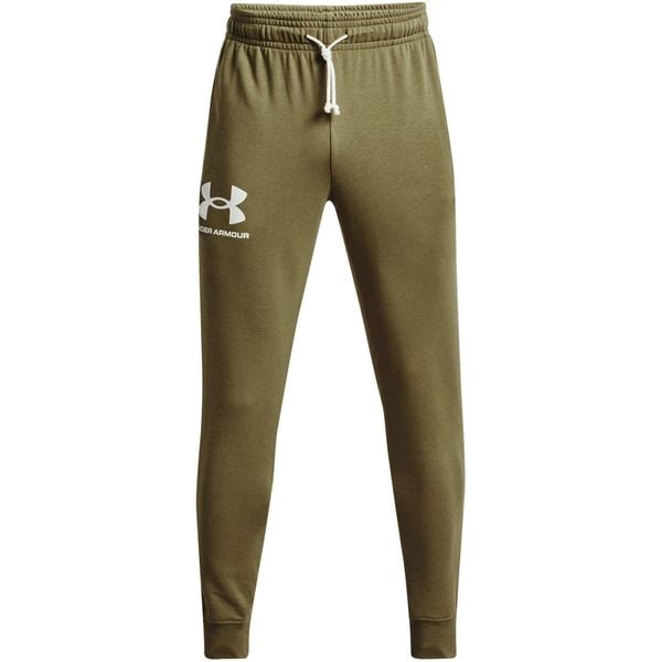 Spodnie Under Armour Terry, Mężczyźni. Białe spodnie treningowe długie Under Armour, m, bez wzorów, z bawełny. Za 318.00 zł.