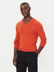 Gant Sweter 8050274 Pomarańczowy Regular Fit. Brązowe swetry rozpinane GANT, m, bez wzorów, z wełny, bez kołnierzyka, bez ramiączek. Za 509.99 zł.