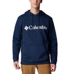 Bluza Sportowa Z Kapturem Męska Columbia Csc Basic Logo. Niebieskie bluzy z kapturem Columbia, l, bez wzorów, z bawełny, z kapturem. Za 303.99 zł.