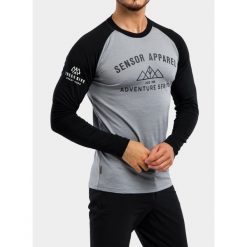 Bluza termoaktywna męska Sensor Merino Active PT Tee L/S. Szare bielizna termoaktywna Sensor, na zimę, l, bez wzorów, bez ramiączek, narciarskie. Za 339.99 zł.