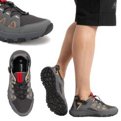 Buty męskie KADVA Chorro. Szare buty trekkingowe KADVA, bez wzorów, bez zapięcia. Za 169.99 zł.