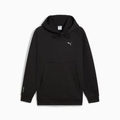 Bluza męska z kapturem Puma PUMATECH GRAPHIC RELAXED DK 62968101. Czarne bluzy z kapturem Puma, m, bez wzorów, ze skóry, z kapturem. Za 224.23 zł.